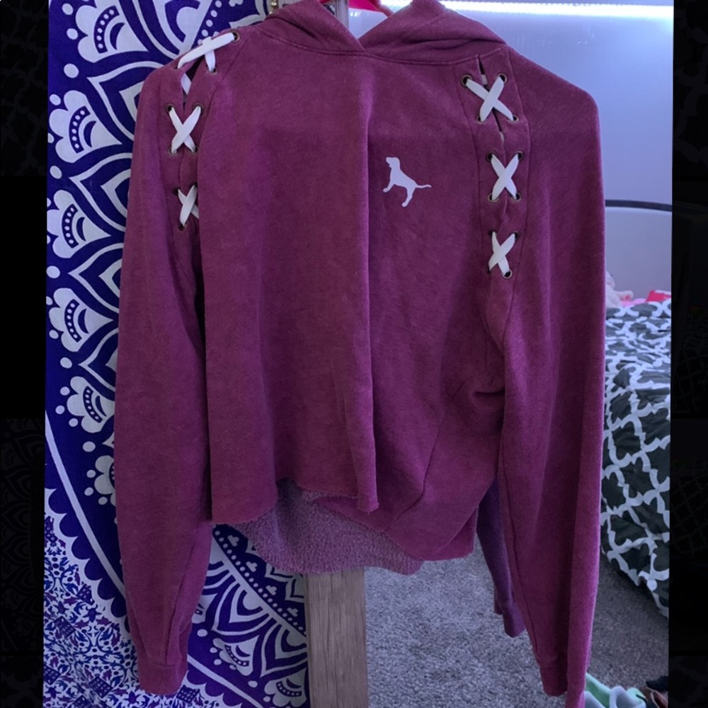 PINK cropped sweatshirt